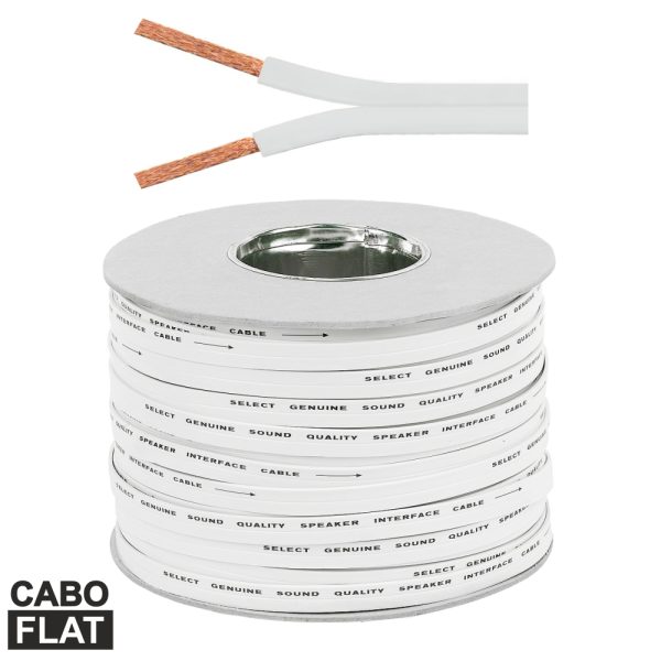 Cabo Coluna 2x1.50mm Branco Flat - (PCC150BF)