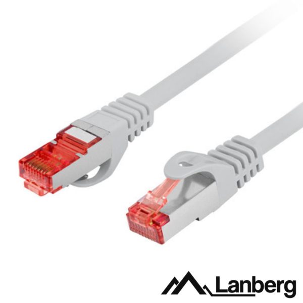 Cabo S/FTP LSZH CAT6A 0.25m Cinzento LANBERG - (PCF6-10CU-0025-S)