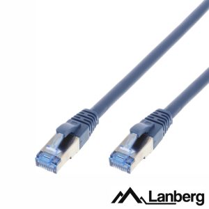 Cabo S/FTP LSZH CAT6A 1m Azul LANBERG - (PCF6A-10CC-0100-B)