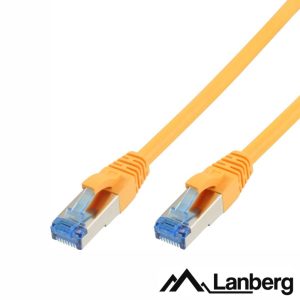 Cabo S/FTP LSZH CAT6A 1.5m Amarelo LANBERG - (PCF6A-10CC-0150-Y)