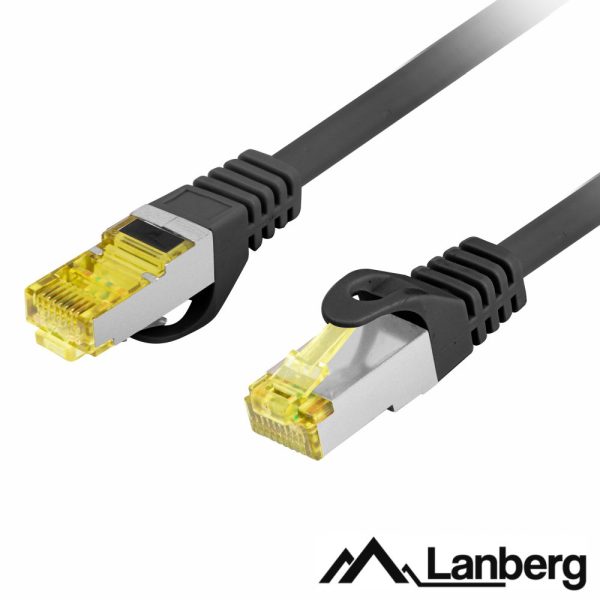 Cabo S/FTP LSZH CAT6A 0.25m Preto LANBERG - (PCF6A-10CU-0025-BK)