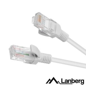 Cabo UTP CAT5E 25cm Cinzento LANBERG - (PCU5-10CC-0025-S)