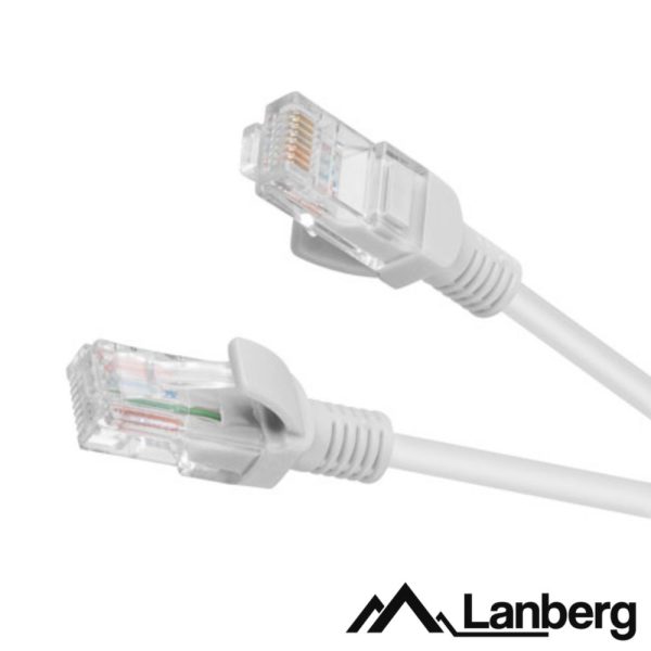 Cabo UTP CAT5E 1m Cinzento LANBERG - (PCU5-10CC-0100-S)