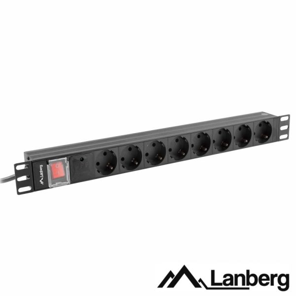 Extensão Elétrica 3G1.5 8xSchuko C/Interruptor 2m P/Rack 19" - (PDU-08F-0200-BK)