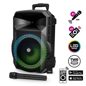 Coluna Amplificada 200W 8" Bluetooth TWS USB/AUX/FM/MIC - (PICO08)