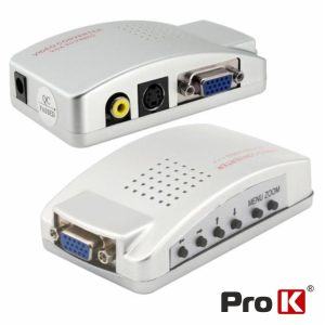 Conversor Vídeo VGA P/ VGA+rca+audio PROK - (PK-VGARCA)