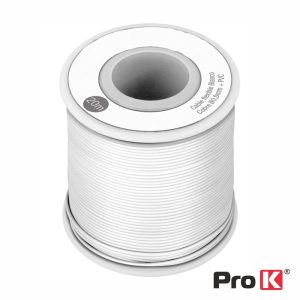 Cabo Multifilar Branco 0.8mm Rolo 20m PROK - (PKCM0.8/20W)