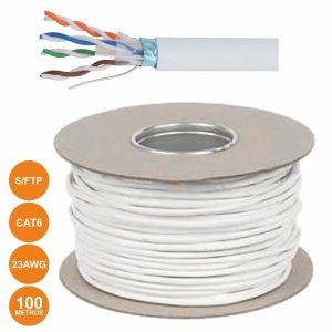 Cabo Ftp CAT6 4x2xaWg23 Flexivel 100m Cinzento - (PKFTP6E100)