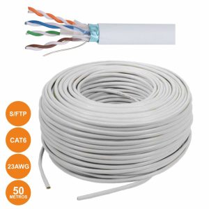 Cabo Ftp CAT6 4x2xaWg23 Flexivel 50m Cinzento - (PKFTP6E50)