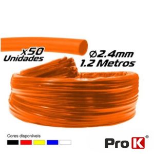 Tubo Manga Termoretráctil 2.4mm 1.2m 50x Vermelho PROK - (PKMT24R/50)