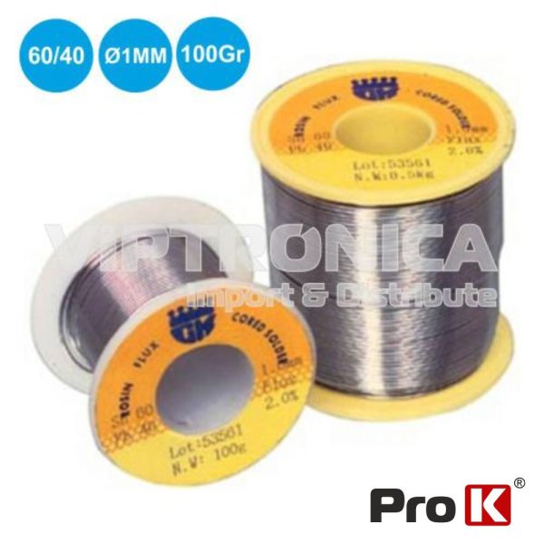 Solda 1mm 60/40 100g PROK - (PKSOLD100G1)