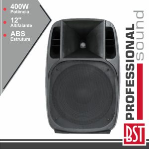 Coluna Bi-Amplificada Pro 12" 400Wmáx Mp3 USB/BT/SD Abs BST - (PM12A-BT)