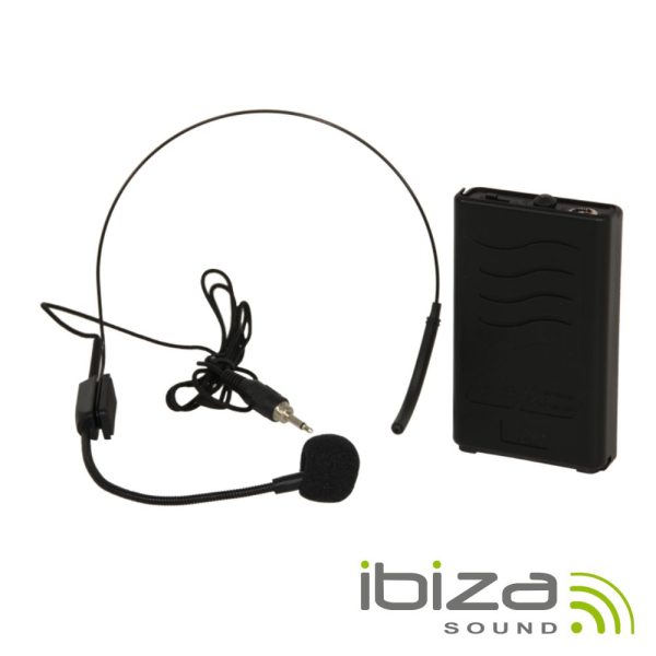 Microfone Headset C/Transmissor P/Colunas Port 865 MHz IBIZA - (PORTUHF-HEAD2)