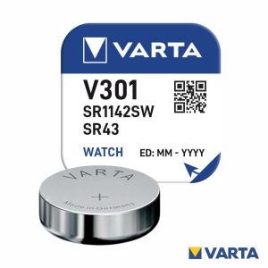 Pilha Óxido Prata Botão V301/SR1142SW/SR43 1.55V VARTA - (POV-V301)