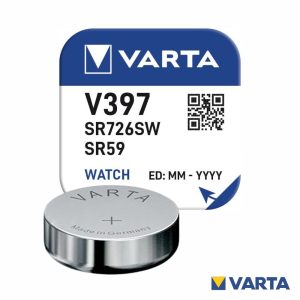 Pilha Óxido Prata Botão V397/SR726SW/SR59 1.55V VARTA - (POV-V397)