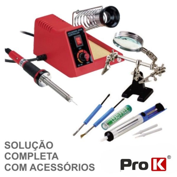 Kit Estação De Soldar C/ 8 Acessórios PROK - (POWER SOLDER2/KIT)