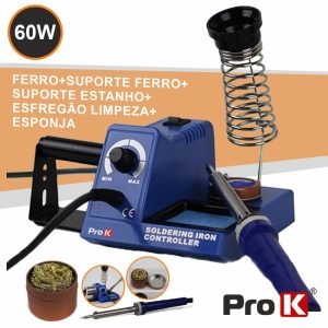 Estação De Soldar 60W C/ Esfregão E Suportes PROK - (POWER SOLDER5)