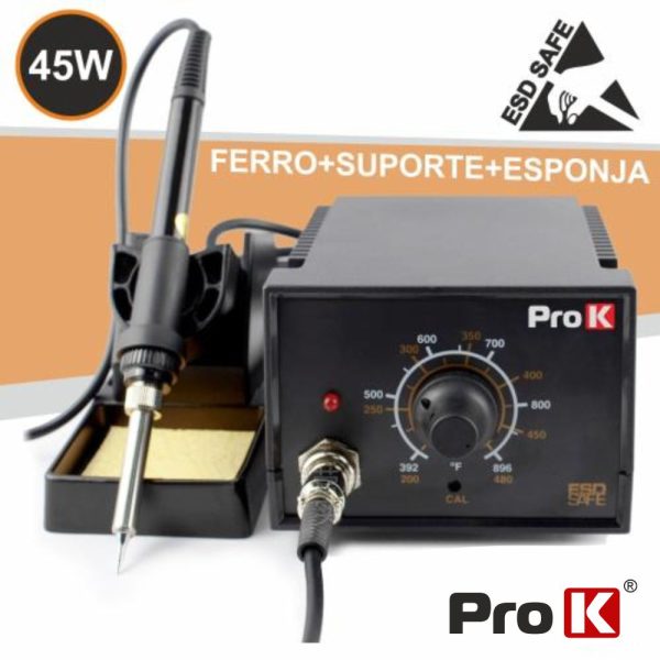 Estação De Soldar Regulável 45W 200°c-480°c PROK - (POWER SOLDER6)