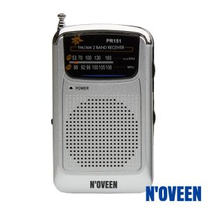 Rádio Portátil AM/FM A Pilhas Cinzento NOVEEN - (PR151)