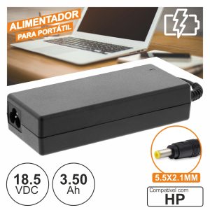 Alimentador P/ Hp 18.5v 3.50a 65W 5.5x2.1mm - (PSUP-NBT-HP03)