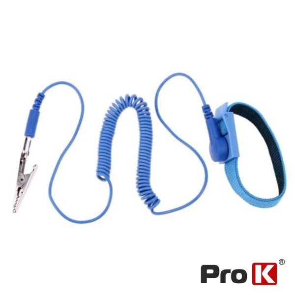 Pulseira Anti-Estática Azul 180cm PROK - (PULS-AE-01)