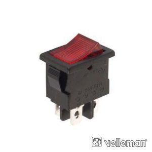 Interruptor Basculante C/ Luz 5a-250v Spst On-Off VELLEMAN - (R1944A)