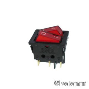 Interruptor Basculante C/ Luz 10a-250v Dpst On-Off VELLEMAN - (R900)