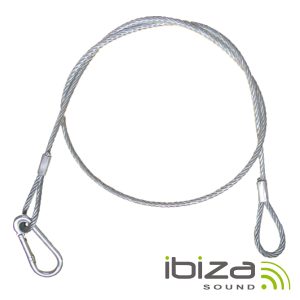 Cabo De Segurança Aço C/ Mosquetão Ø2mm 87cm IBIZA - (SAFETY2)