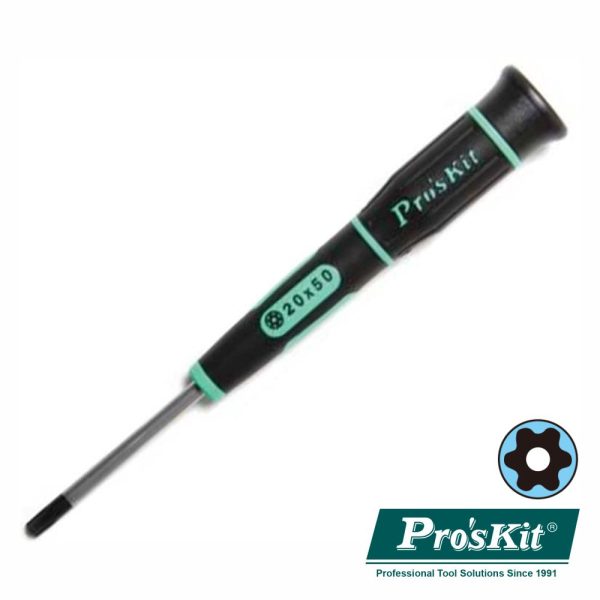 Chave Torx C/ Furo T20H de Precisão PROSKIT - (SD-081-T20H)