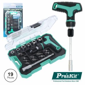 Conjunto De Chave Roquete C/ Bits E Extensor 19x PROSKIT - (SD-2320M)