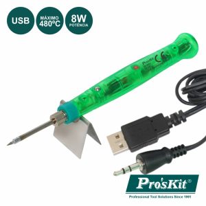 Ferro De Soldar 8W C/ Ligação USB 5v PROSKIT - (SI-168U)