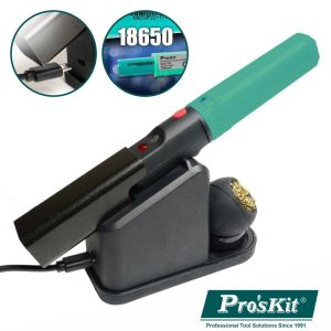 Ferro De Soldar C/ Bat 2200mA 8W 500ºC Carga S/ Fios PROSKIT - (SI-B166)