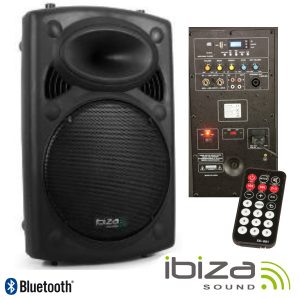 Coluna Bi-Amplificada 12" 700Wmáx USB/BT IBIZA - (SLK12A-BT)