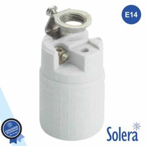 Casquilho P/ Lâmpada E14 Branco C/ Proteção SOLERA - (SLR-479A)