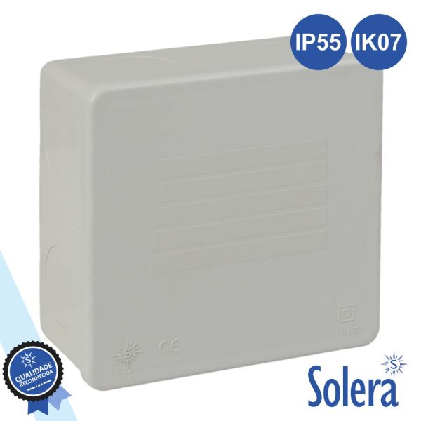 Caixa De Derivação Estanque Lisa 100x100x45mm SOLERA - (SLR-615C)