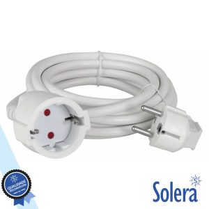 Cabo Extensão Tomada Elétrica 1x Schuko 2m Branco SOLERA - (SLR-6762/1)