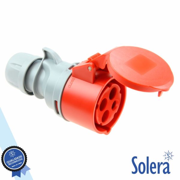 Ficha Industrial CEE Fêmea 16A 3P+T 400V IP44 SOLERA - (SLR-903142A)