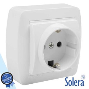 Tomada Elétrica Superfície 1x Schuko SOLERA - (SLR-MUR60U)