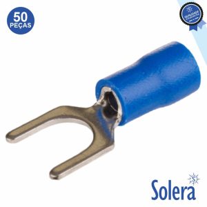 Terminal Forquilha Isolado Azul 50x SOLERA - (SLR-TH25-1A/50)