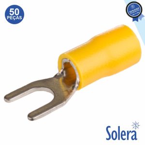 Terminal Forquilha Isolado Amarelo 50x SOLERA - (SLR-TH60AM/50)