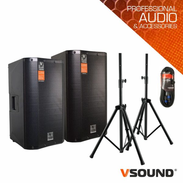 Sistema de Som Amplificado 1100W VSOUND - (SOUND-SET-10)