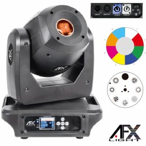 Moving Head Spot 1 LED 100W Preto 2 Rodas Gobo DMX AFXLIGHT - (SPOT100-LED)