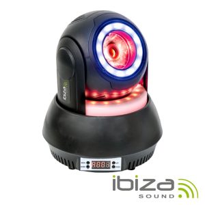 Moving Head 40W 4 Em 1 Beam 2 Anéis LED DMX Mic IBIZA - (STAR-BEAM-BL)