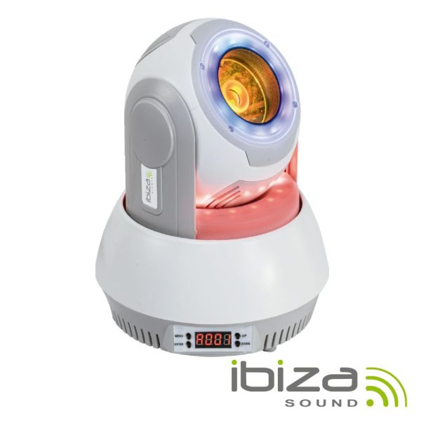 Moving Head 40W 4 Em 1 Beam 2 Anéis LED DMX Mic IBIZA - (STAR-BEAM-WH)