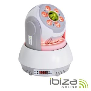 Moving Head 4 Em 1 Wash / 30W Gobo DMX Mic IBIZA - (STAR-WASH-WH)