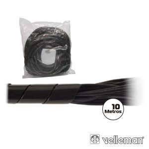 Protector De Cabo Espiral Preto 10m Ø 15mm VELLEMAN - (SW16B)