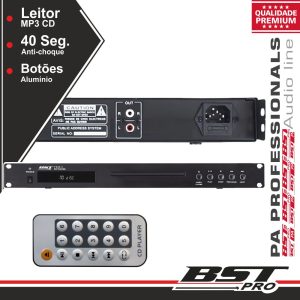 Leitor Cd Mp3 19" 1u Visor Lcd BSTPRO - (T-6221)