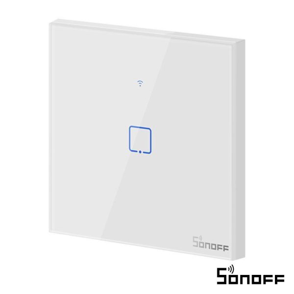 Interruptor Parede Tátil WiFi 1 Gang SONOFF - (T0EU1C-TX)