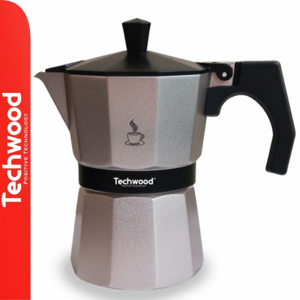 Cafeteira De Alumínio 3 Chávenas TECHWOOD - (TCA-003)