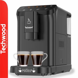 Máquina Café Automática 1350W C/ Moinho TECHWOOD - (TCA-1315AEX)